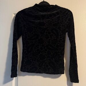 Old Navy Black Velvet Top